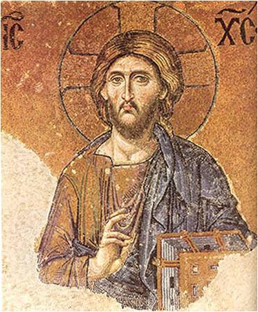 К более поздним мозаикам в Св.Софии относится «Деисус». 2 пол. 13 в. Деталь. 